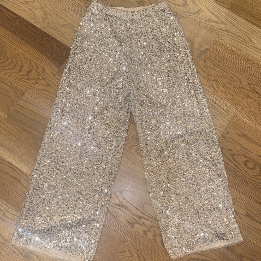 Zara Kids Pull On Sequin Pants